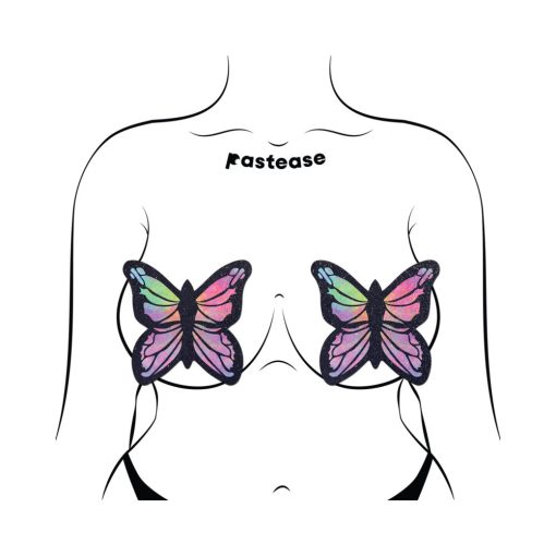Pastease Butterfly Rainbow Twinkle Velvet Full Breast Covers Support Tape - Image 4
