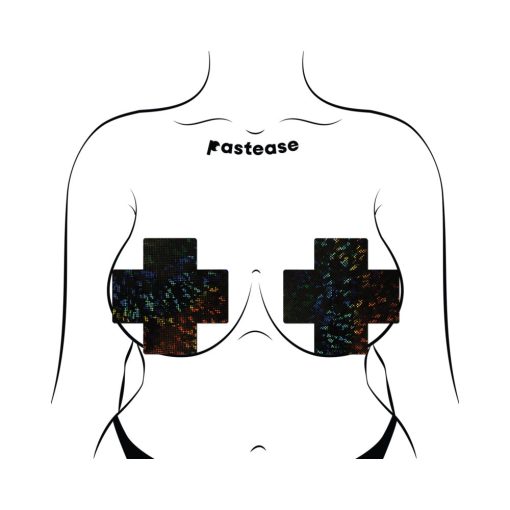 Pastease Plus X Black Disco Ball Full Breast Covers Support Tape - Image 3