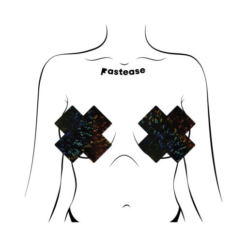 Pastease Plus X Black Disco Ball Full Breast Covers Support Tape - Image 4