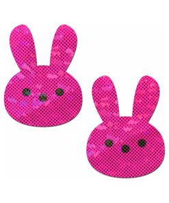 Pastease Glittery Pink Marshmallow Easter Bunny Nipple Pasties