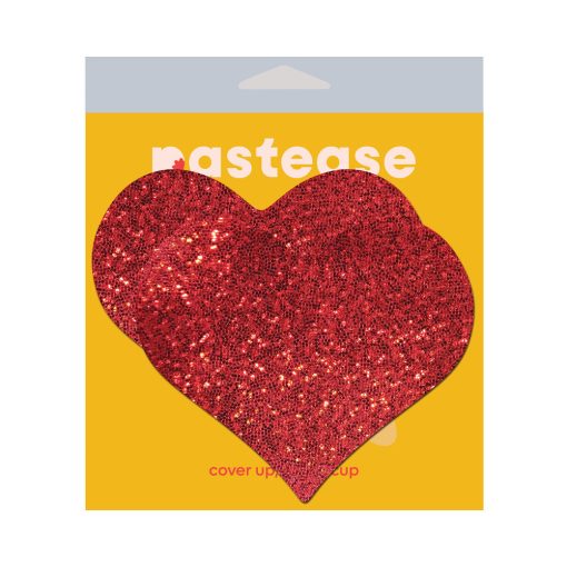 Pastease Heart Glitter Red Full Breast Covers Support Tape - Image 2