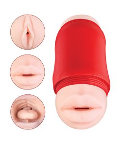 Delite Two Ways Mouth & Vagina Beige
