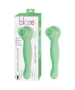 Blaze Luscious Licker Vibe – Dual Motor Silicone Vibrator (Mint, Rechargeable)