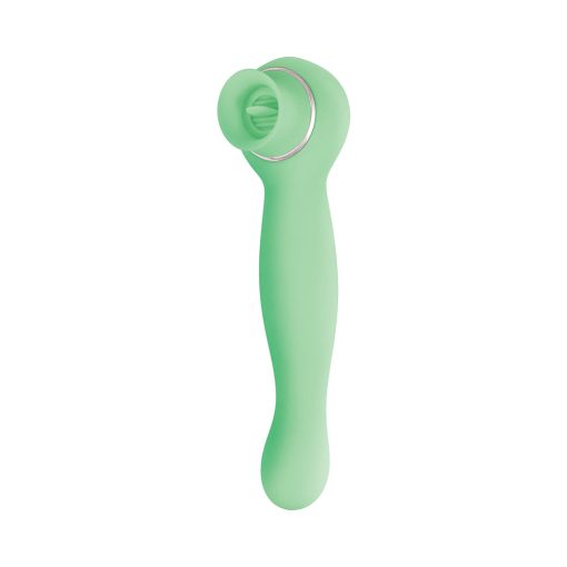 Blaze Luscious Licker Vibe – Dual Motor Silicone Vibrator (Mint, Rechargeable) - Image 2