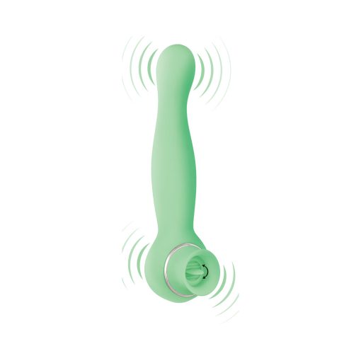 Blaze Luscious Licker Vibe – Dual Motor Silicone Vibrator (Mint, Rechargeable) - Image 3