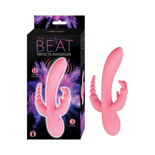 The Beat Trifecta – Powerful 3-Motor Waterproof Massager (Pink)