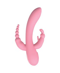 The Beat Trifecta – Powerful 3-Motor Waterproof Massager (Pink)