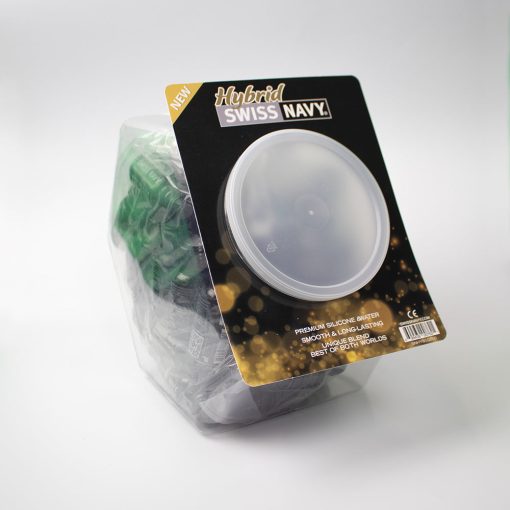 Swiss Navy Hybrid Lubricant 1 Oz. 50-Piece Fishbowl - Image 2