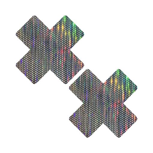 Neva Nude Naughty Nebula Super Holographic X Nipple Pasties - Image 2