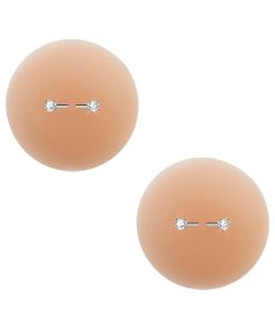 Neva Nude Peek-A-Boo Piercing Bling Reusable Silicone Nipple Pasties