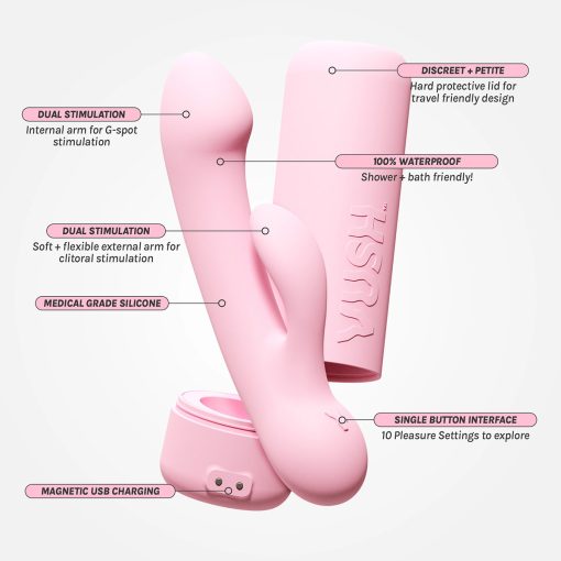 Vush Glow Rabbit Vibrator – Petite, Dual Stimulation, Waterproof - Image 3