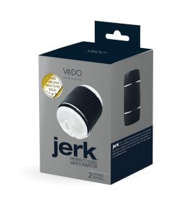 Vedo Jerk Masturbation Sleeve Black With Clear Sleeve