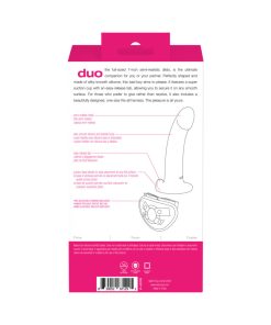 Vedo Duo Silicone Dildo (Non-Vibrating) With Harness Pink/Purple