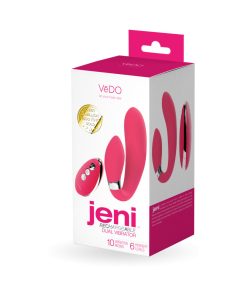 Vedo Jeni C-Shaped Dual Motor Vibe With Remote Pink