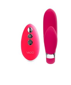 Vedo Jeni C-Shaped Dual Motor Vibe With Remote Pink