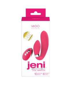 Vedo Jeni C-Shaped Dual Motor Vibe With Remote Pink