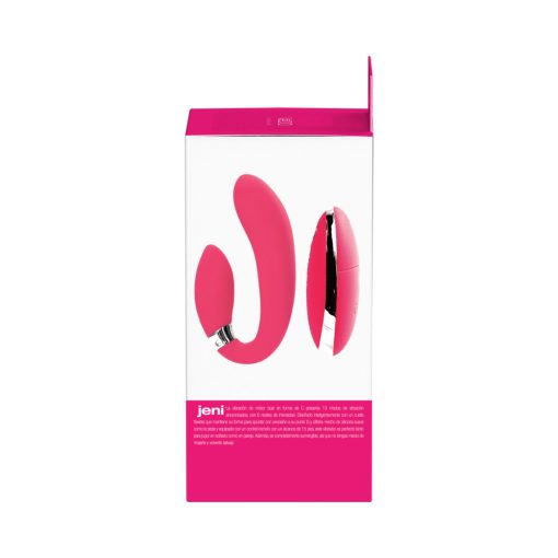 Vedo Jeni C-Shaped Dual Motor Vibe With Remote Pink - Image 7