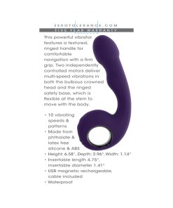 Zero Tolerance Rip Curl Rechargeable Silicone Vibrator Purple