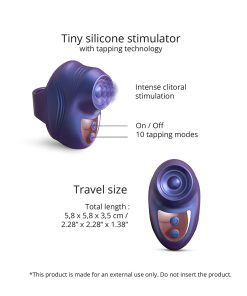 Love To Love Kisscool Finger Vibrator with Tapping Motion – Indigo