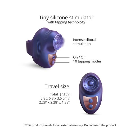 Love To Love Kisscool Finger Vibrator with Tapping Motion – Indigo - Image 3