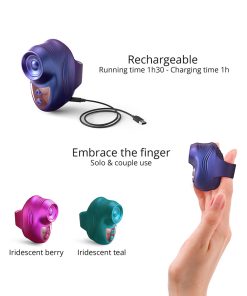 Love To Love Kisscool Finger Vibrator with Tapping Motion – Indigo