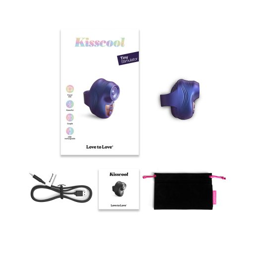 Love To Love Kisscool Finger Vibrator with Tapping Motion – Indigo - Image 5