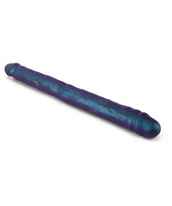 Strap-On-Me Double Dong Realistic Dildo Snaky Metallic Color