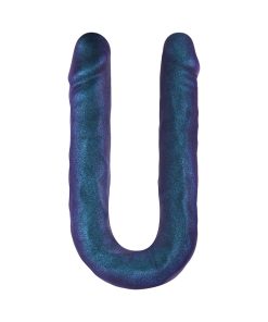 Strap-On-Me Double Dong Realistic Dildo Snaky Metallic Color