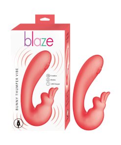 Blaze Bunny Thumper Vibe – Coral Dual Stimulator Rabbit Vibrator