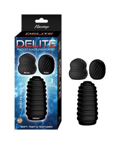 Delite Pocket Masturbator Kit Black