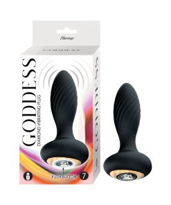 Goddess Diamond Vibrating Plug Black