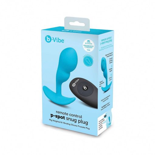 B-Vibe Vibrating P-Spot Snug Plug Small With Rechargeable Remote Control