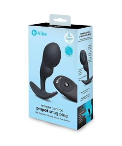 B-Vibe Vibrating P-Spot Snug Plug Large With Rechargeable Remote Control