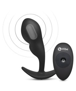 B-Vibe Vibrating P-Spot Snug Plug Large With Rechargeable Remote Control