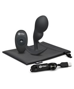 B-Vibe Vibrating P-Spot Snug Plug Large With Rechargeable Remote Control