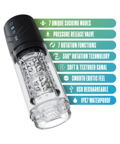 M For Men Whirlwind Pro – Automatic Rotating & Suction Male Masturbator