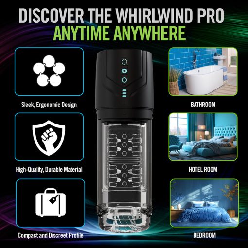 M For Men Whirlwind Pro – Automatic Rotating & Suction Male Masturbator - Image 9