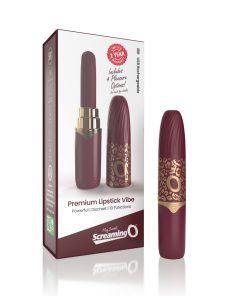 Screaming O My Secret Premium Rechargeable Vibrating Lipstick Merlot