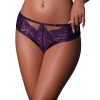 Magic Silk Leather & Lace Lace Cheeky Hipster Plum L/Xl