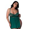 Magic Silk Evermore Babydoll & Cheeky Panty Set Emerald Queen Size