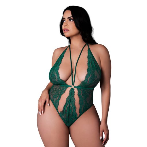 Magic Silk Evermore Plunge Teddy Emerald Queen Size - Image 2