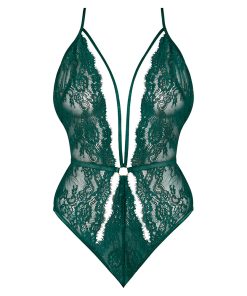 Magic Silk Evermore Plunge Teddy Emerald Queen Size