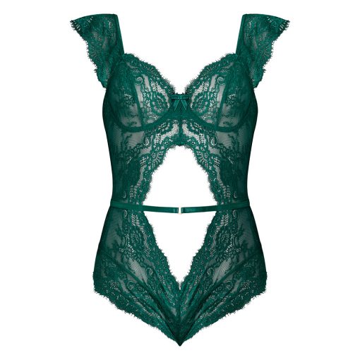 Magic Silk Evermore Cutout Romper Emerald L/Xl - Image 5