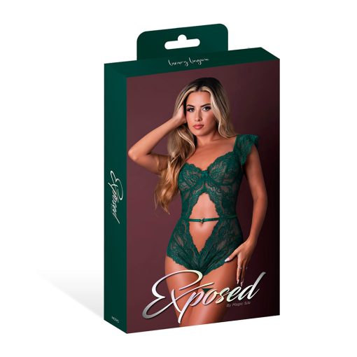 Magic Silk Evermore Cutout Romper Emerald L/Xl - Image 7