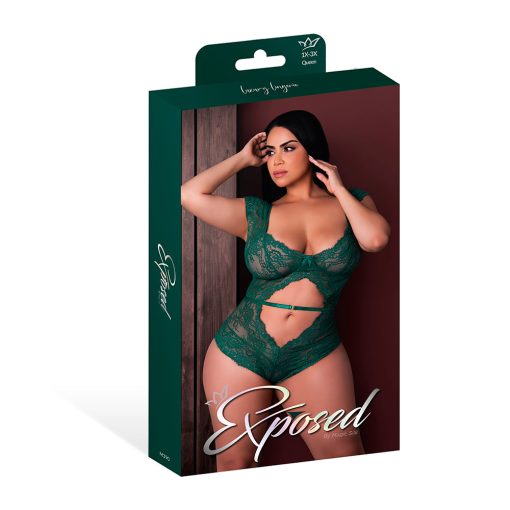 Magic Silk Evermore Cutout Romper Emerald Queen Size - Image 7