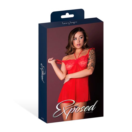 Magic Silk Sugar High Babydoll & Thong Set Red L/Xl - Image 7