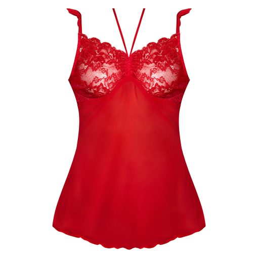 Magic Silk Sugar High Babydoll & Thong Set Red Queen Size - Image 5