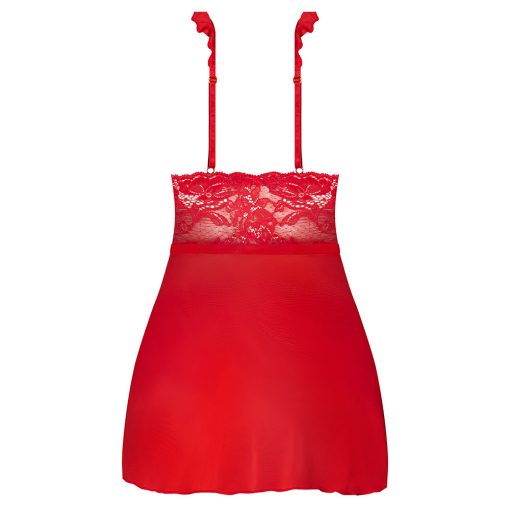 Magic Silk Sugar High Babydoll & Thong Set Red Queen Size - Image 6
