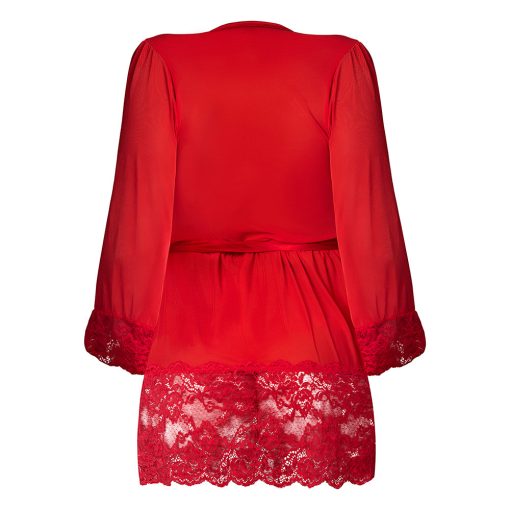 Magic Silk Sugar High 3/4 Sleeve Robe Red S/M - Image 6