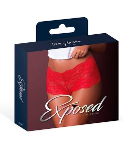 Magic Silk Sugar High Lace Boy Short Red S/M